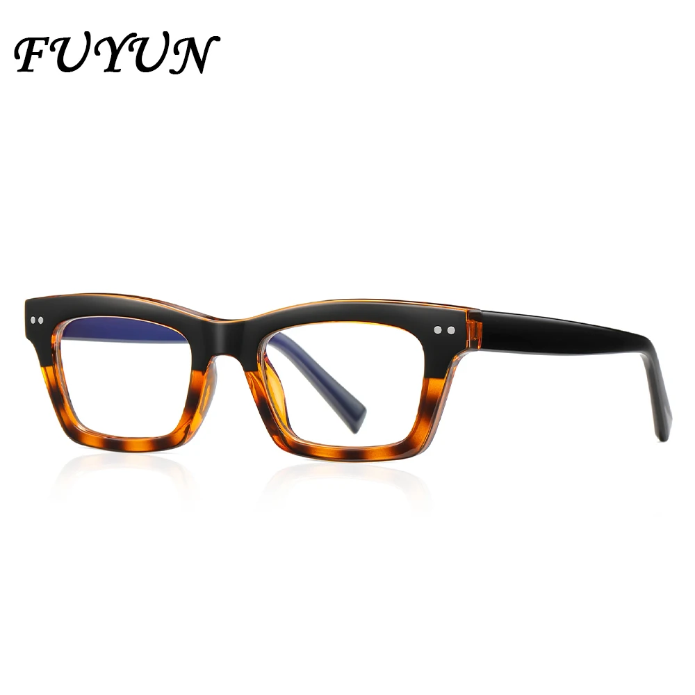 Retro TR90 Men's Rectangular Glasses Frame Women Brand Anti Blue Light Glasses Fashion Brand Designer Designed Computer Mirrors