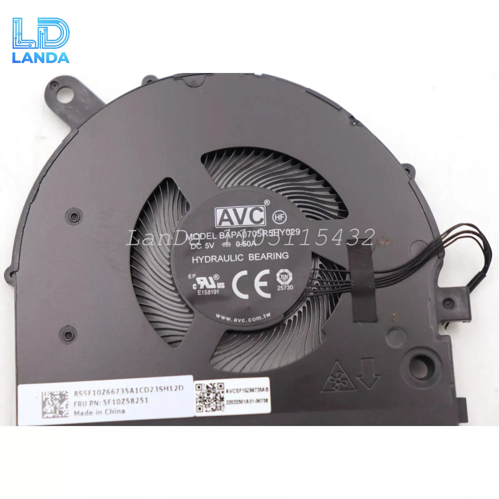 

5F10Z58251 For Lenovo Thinkpad L13 Gen 4 Gen 5 L13 Yoga Gen 4 CPU Cooling Fan