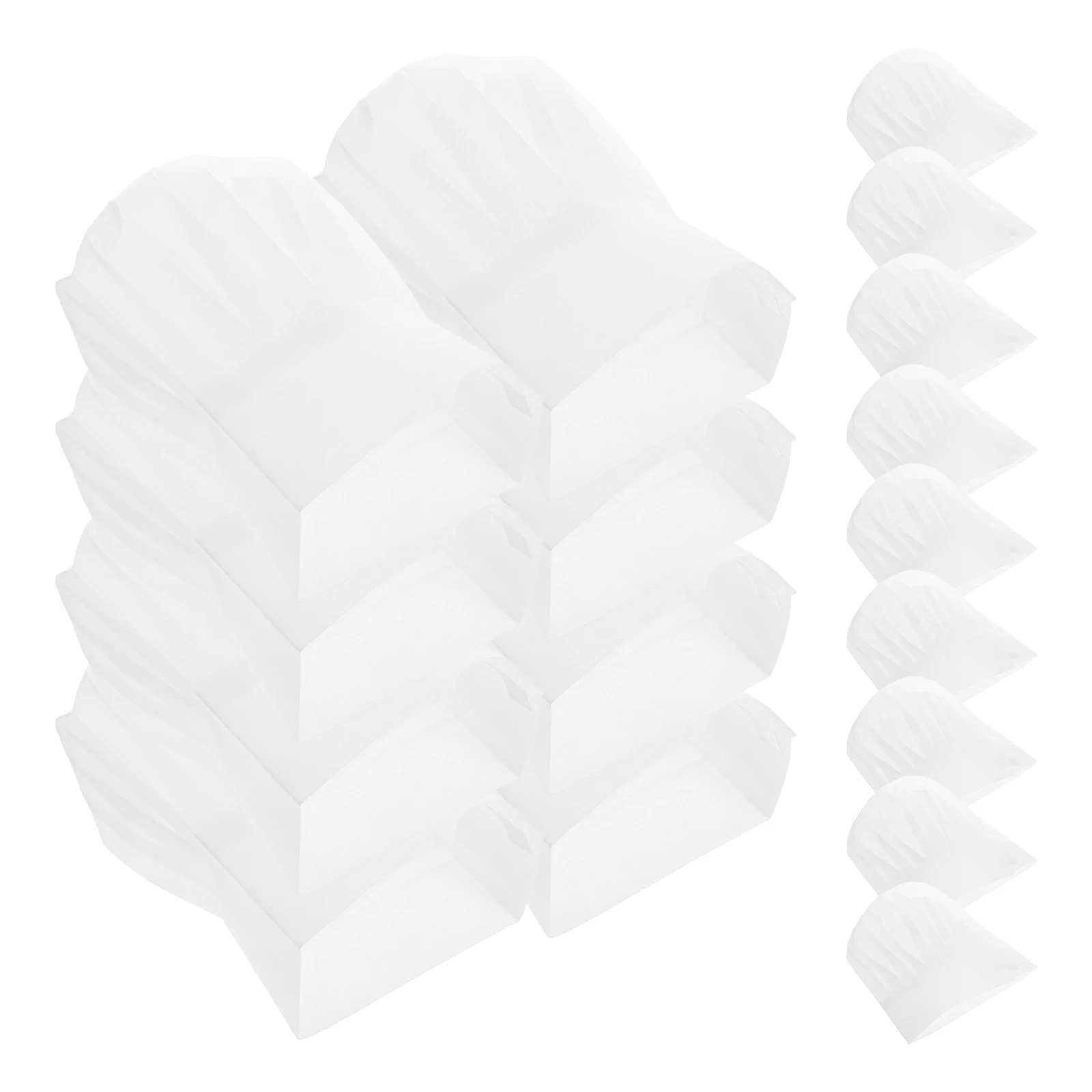 

20 Pcs Non-woven Chef Hat Tall White Disposable Kitchen Headband Beanie Hat for Men Women Cooking Catering Restaurant