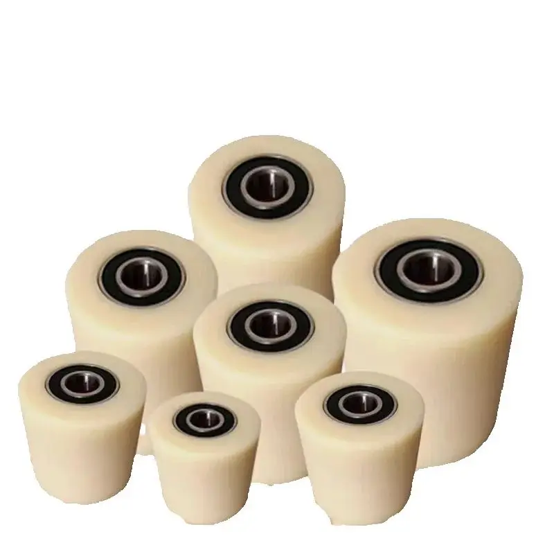 

Nylon Forklift Wheel Roller Truck Lifting Assembly Hard-Wear Resistant Bearing Diameter 74mm/80mm/100mm with 20mm Hole for Indus