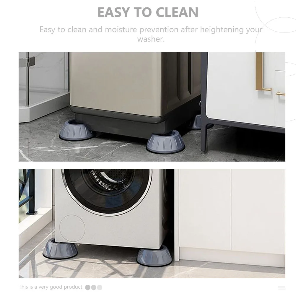 

4Pcs Anti-Slip Shockproof Pads Washing Machine Feet Mats Refrigerator Furniture Heighten Bases Home Use Non-Skid Vibration