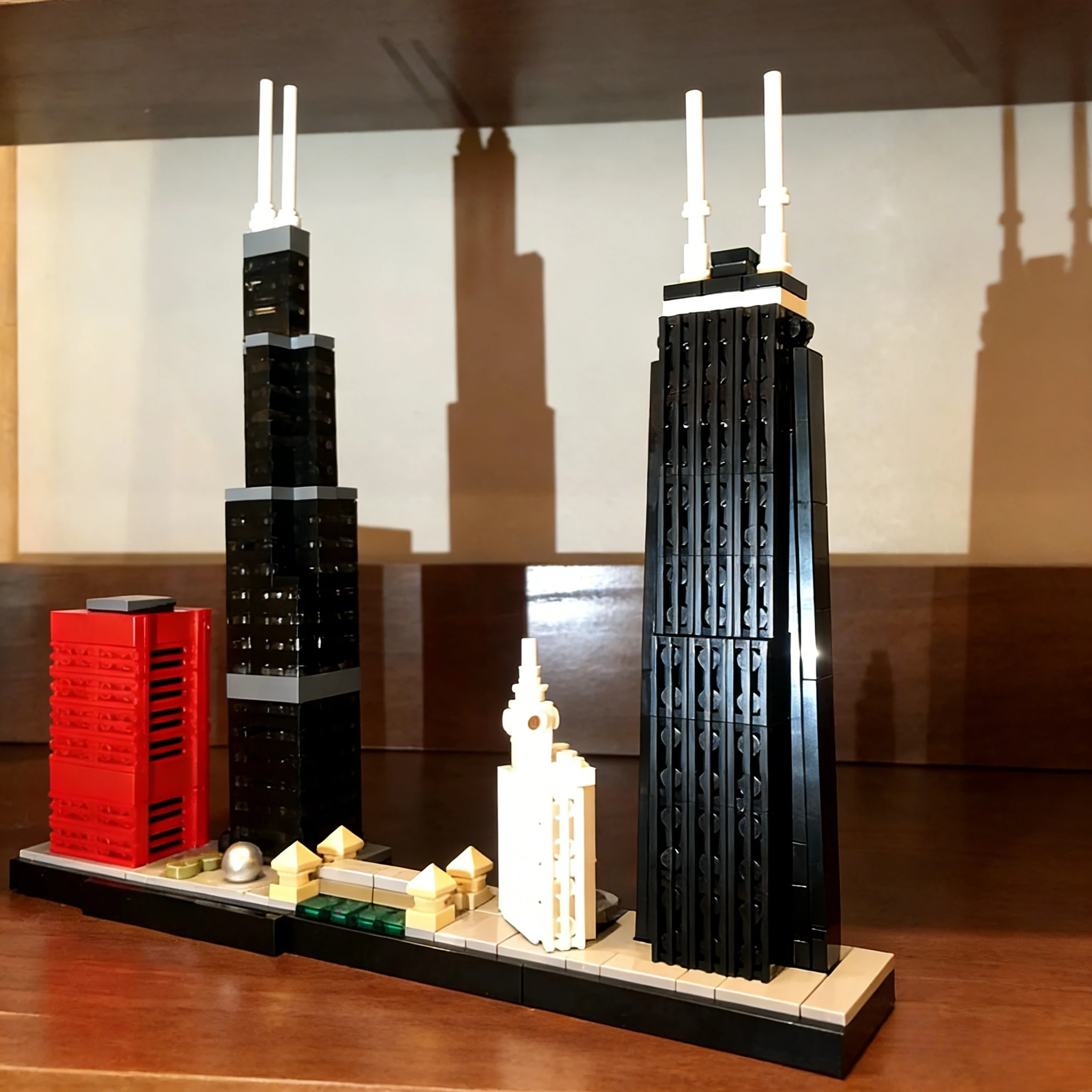 Die Prachtvolle Stadt Chicago 21033 Baustein-Set Geeignet für Weihnachtsgeschenke Kompatibel mit Legoed-Teilen, 444 Teile