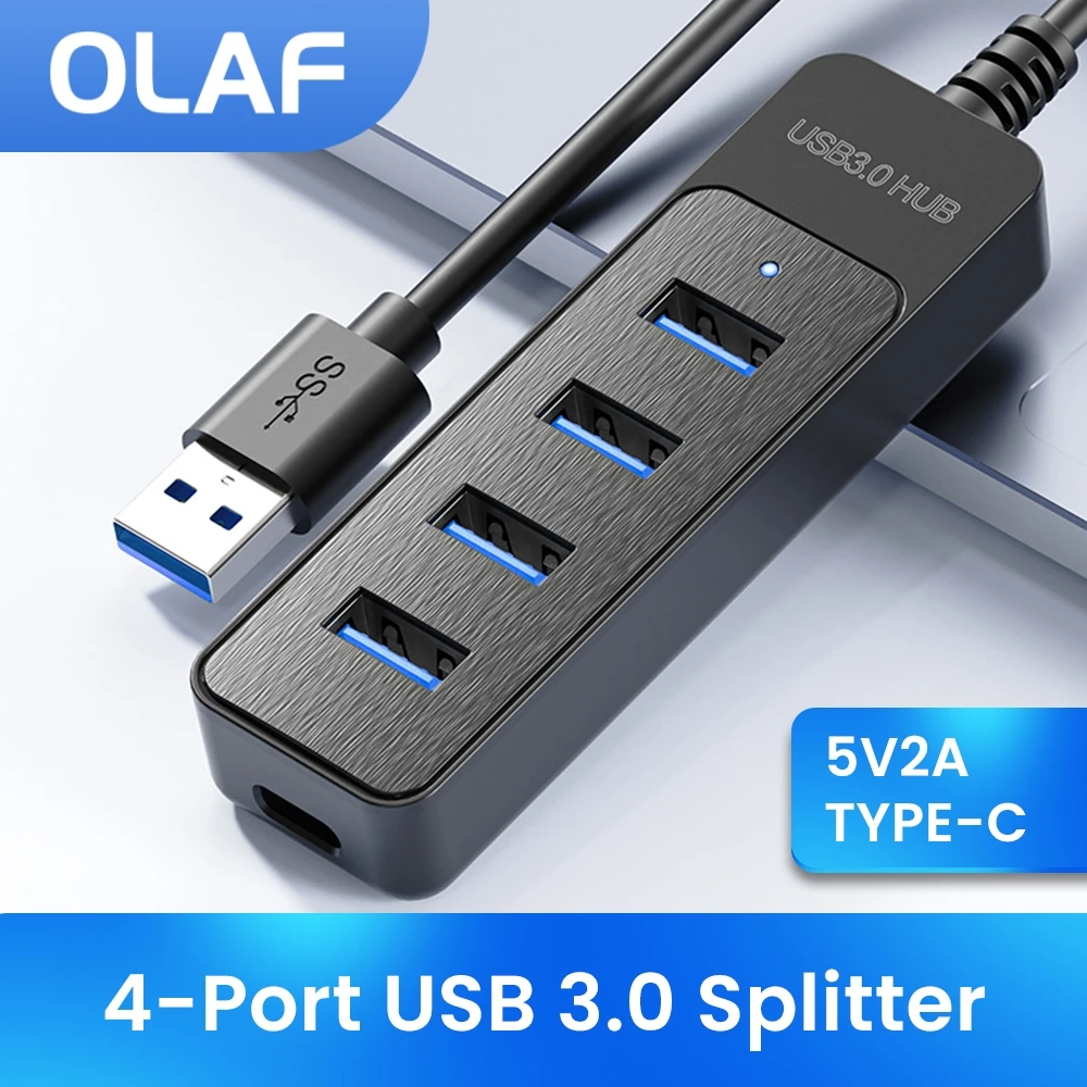 OLAF USB Hub 4 in 1 Port Multi USB Splitter Hub USB Hub 2.0 Type C HUB Multiple Expander High Speed For Computer Accessories