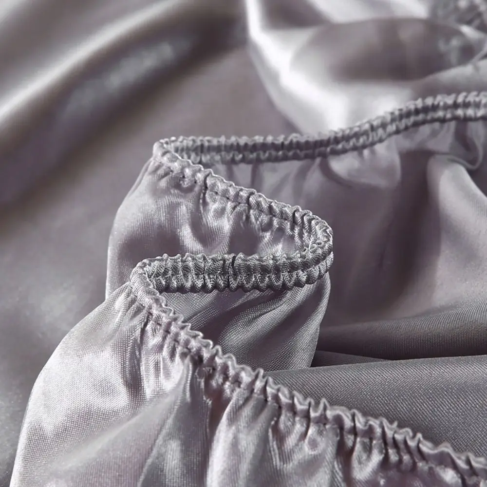 

Прочный водонепроницаемый наматрасник, однотонный атласный шелковый наматрасник, пыленепроницаемый эластичный наматрасник, домашнее покрывало