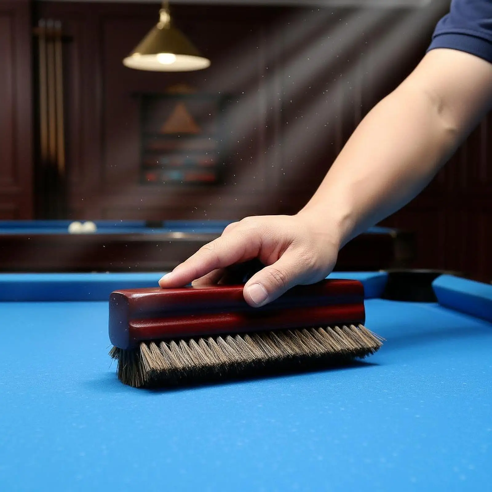 

Billiard Table Brush Lightweight Versatile Practical Three Sided Bristles Game Room Pool Table Cleaning Brush Sports Supplies