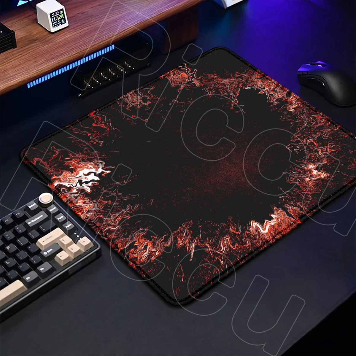 Cloud Mist Tischunterlagen, Gaming-Mauspad, kleine Mausmatte, Gummi-Tastatur-Schreibtischunterlage, 18 x 22 cm, rutschfest, beste Wahl, Maus-Schutzunterlage – Detail 8