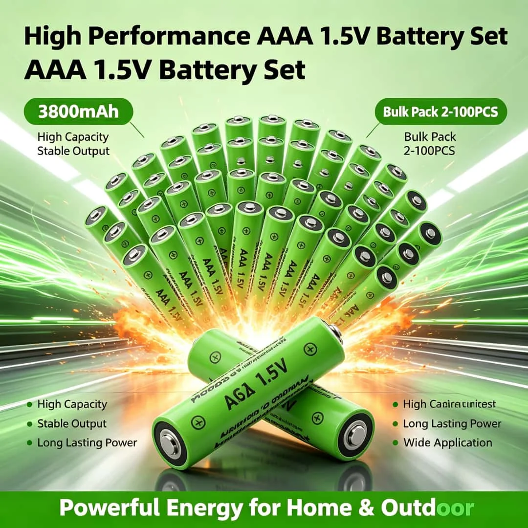 Good 1.5V AAA Rechargeable Li-Ion Batteries 1100mWh Constant Voltage USB-C Long Lasting Triple A For Digital Camera Clock Radio