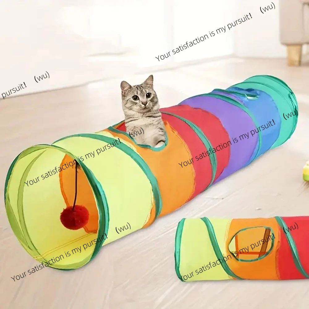 ZOCI-1PC Rainbow Canvas  Tunnel Interactive Play Exercise , Foldable Design For Indoor  Suitable for Playtime