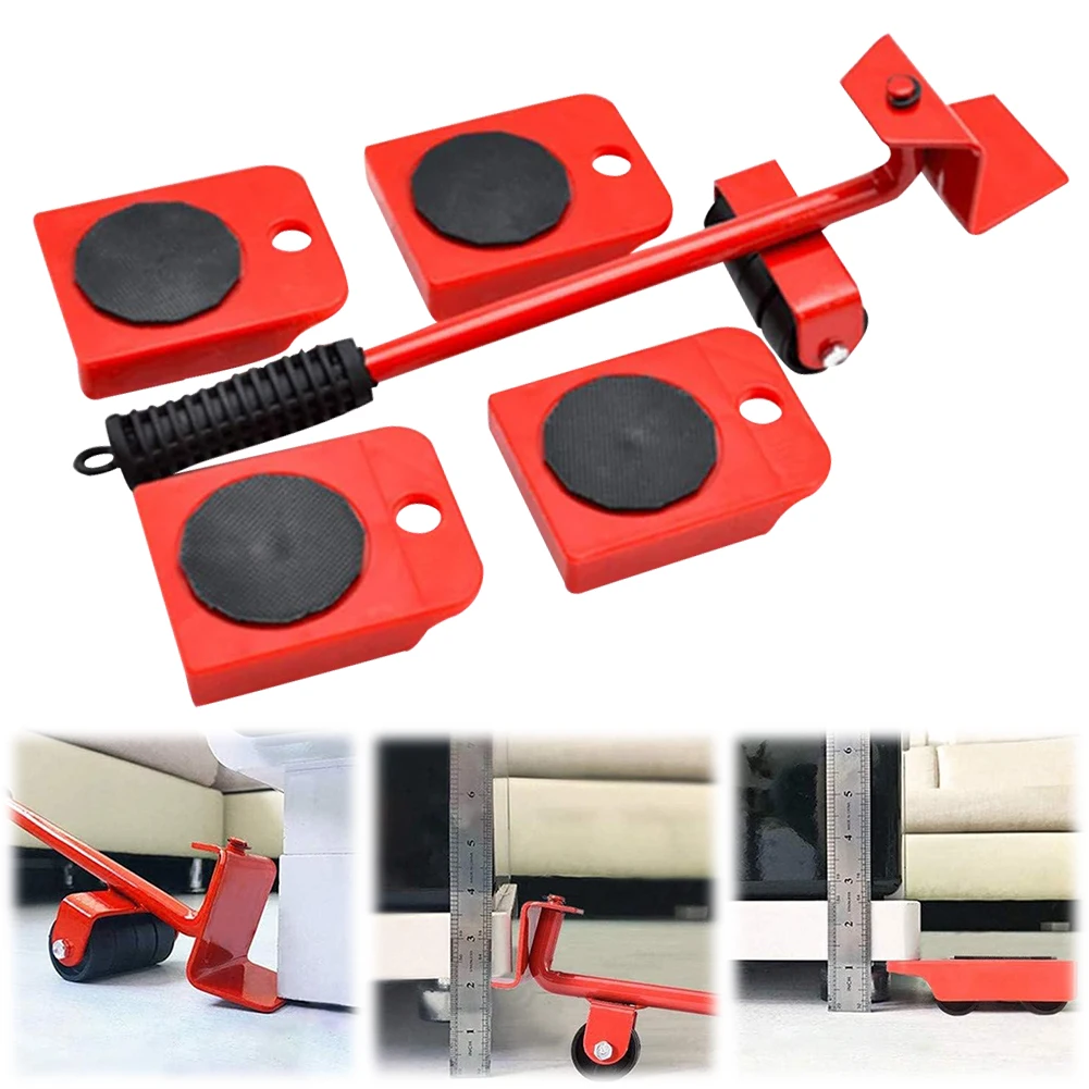 Furniture Transporter Tool Heavy Duty Furniture Lifter and Slides Kit Ergonomic Handle Furniture Move Roller Tools for Fish Tank