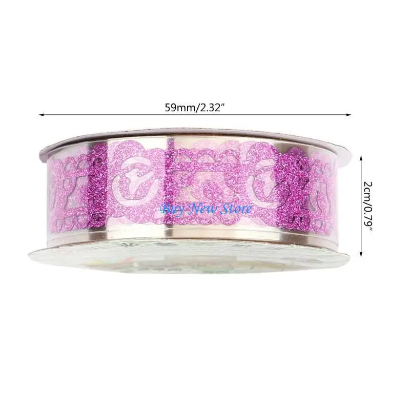 20CE 5 قطعة شريط دانتيل لامع DIY بها بنفسك ألبوم سكرابوكينغ مخطط مذكرات التعبئة هدية #6