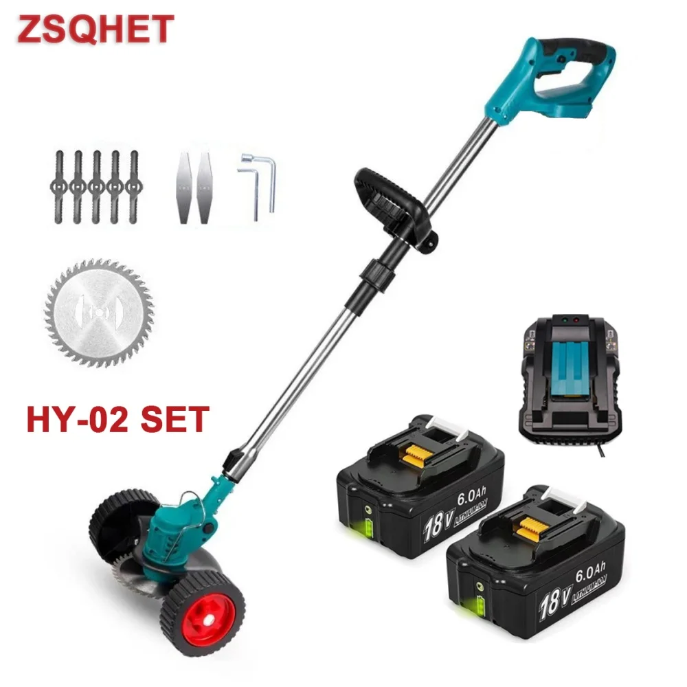 

Абеден HY01 Бесщеточный аккумуляторный триммер Makita 21V с литий-ионным аккумулятором, электрическая газонокосилка, беспроводной триммер для травы, садовый инструмент