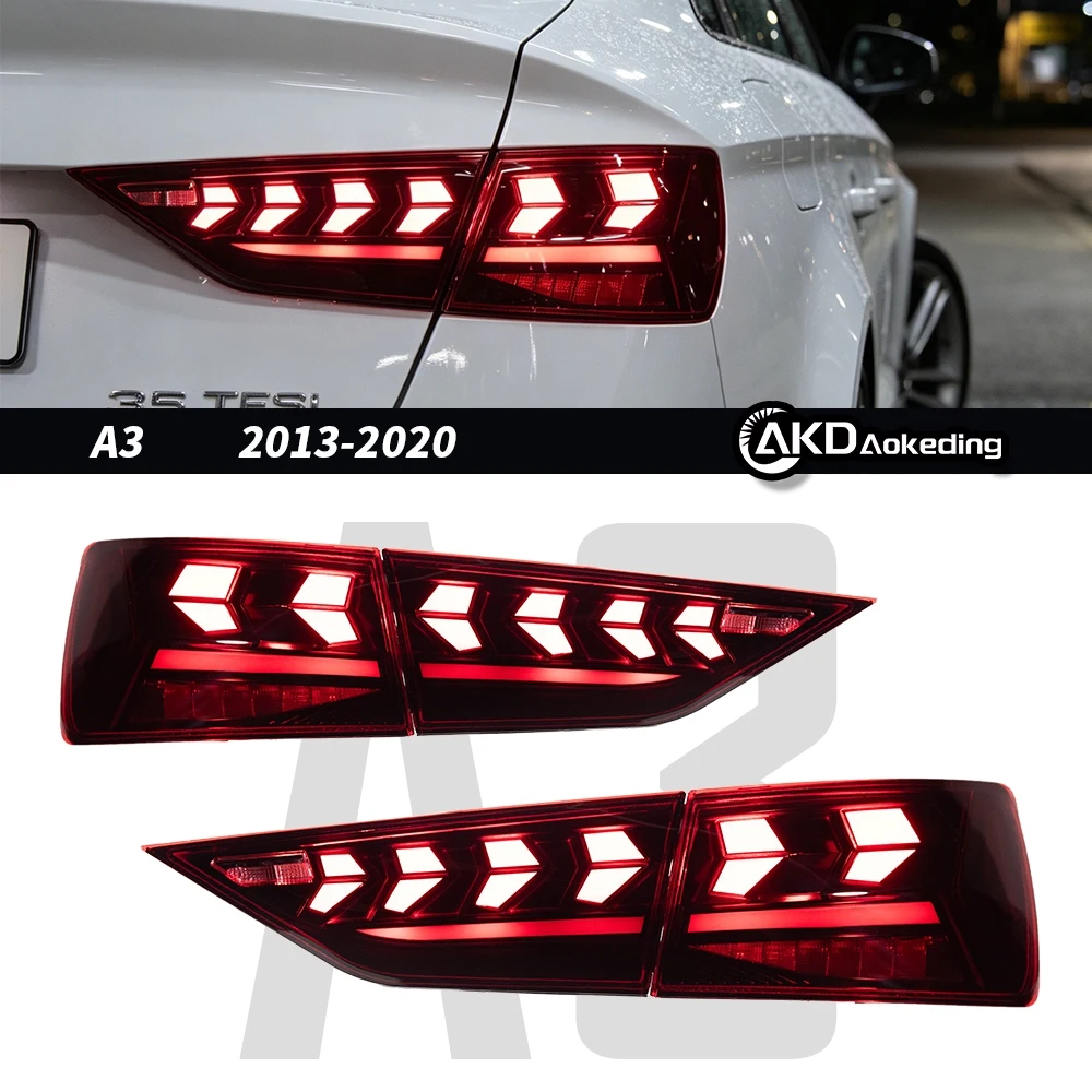 Auto Parts For Audi A3 LED Taillight 2013-2020 S3 latest Styling Steering signal Brake reversing light Car Accesorios Modified