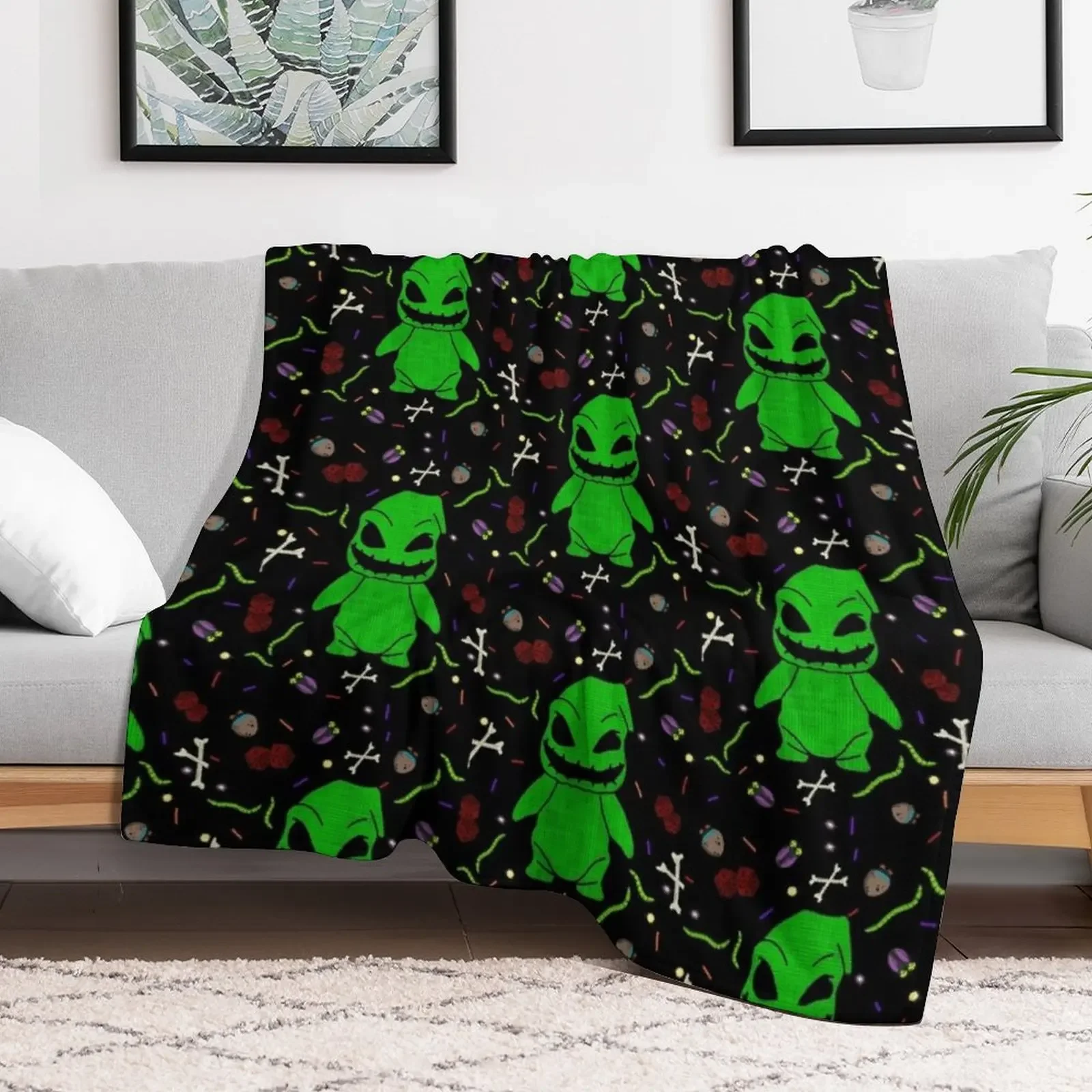 Oogie boogie Throw Blanket Soft Plaid Extra Large Throw Stuffeds Blankets