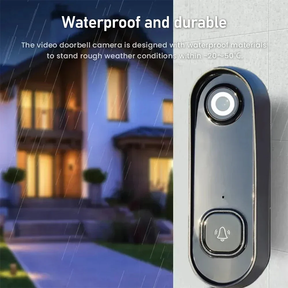 TUYA Wireless House Doorbells WiFi Smart Home Outdoor Door Bell Camera AC DC Power 1080P Video Door Phone IP65 Alexa Google Home