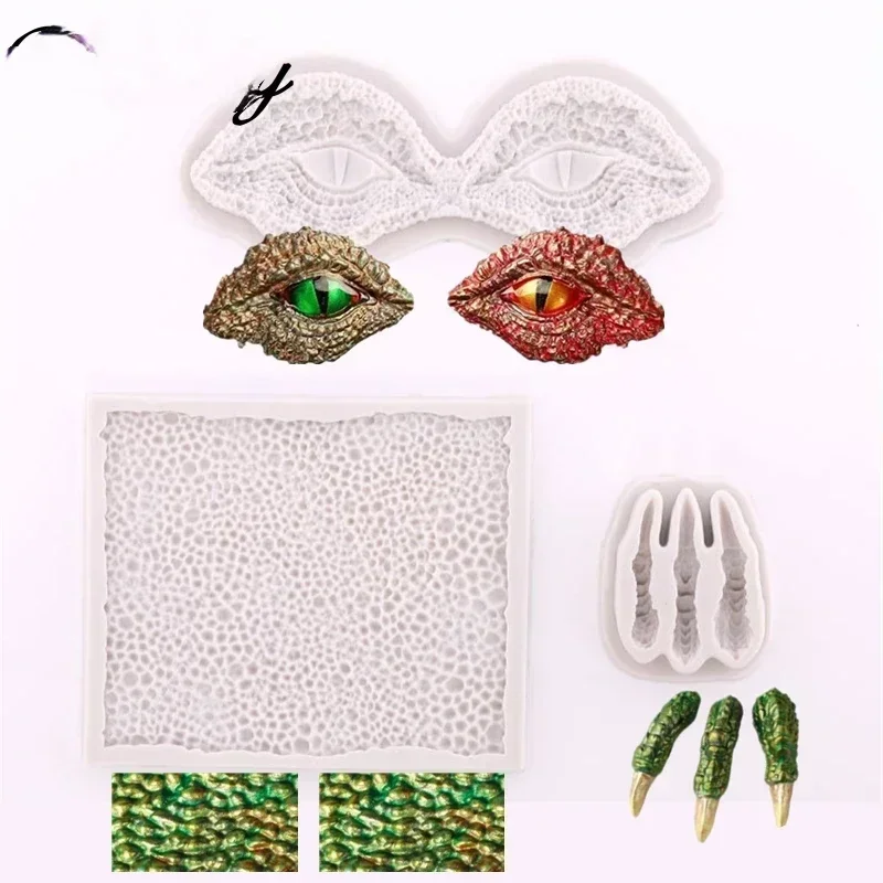 dinosaur monster eyes paw silicone cake mold chocolate jelly candy bakeware mold diy pastry soap mould party baking tools