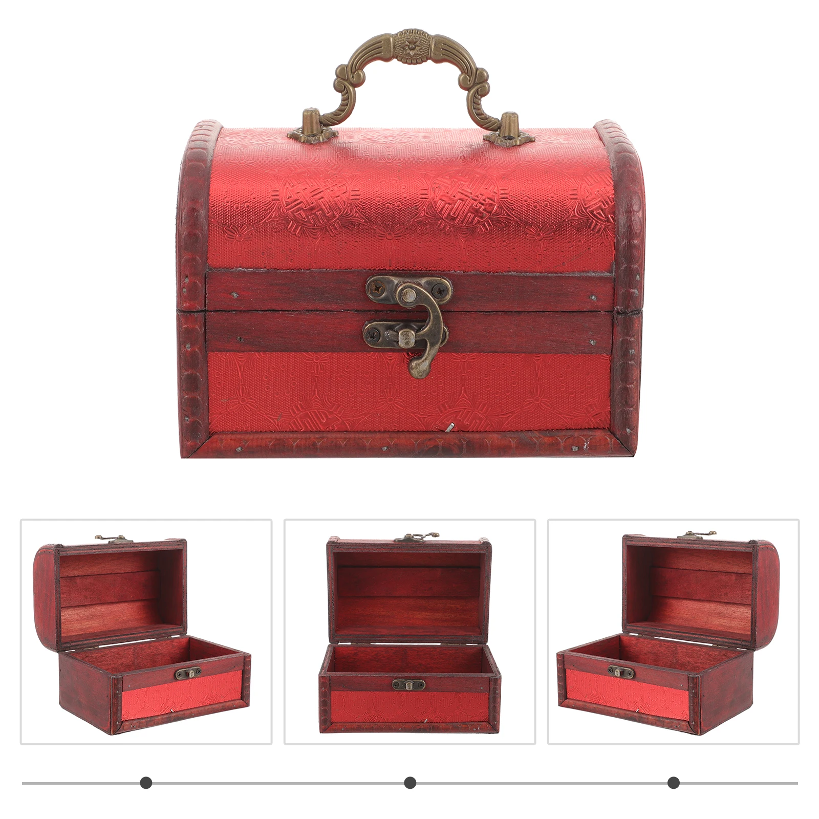

Chinese Style Retro Jewelry Box Large Size Candy Container Wooden Trinket Case Vintage Storage for Earrings