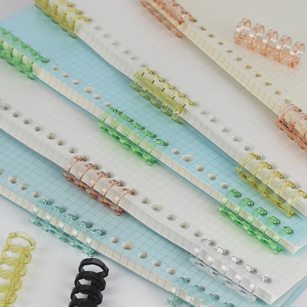 

20 Pcs Binder Rings Section Loop Wire Notebook Spiral Coils Desk Calendar Double Loop Plastic Storage School Supply
