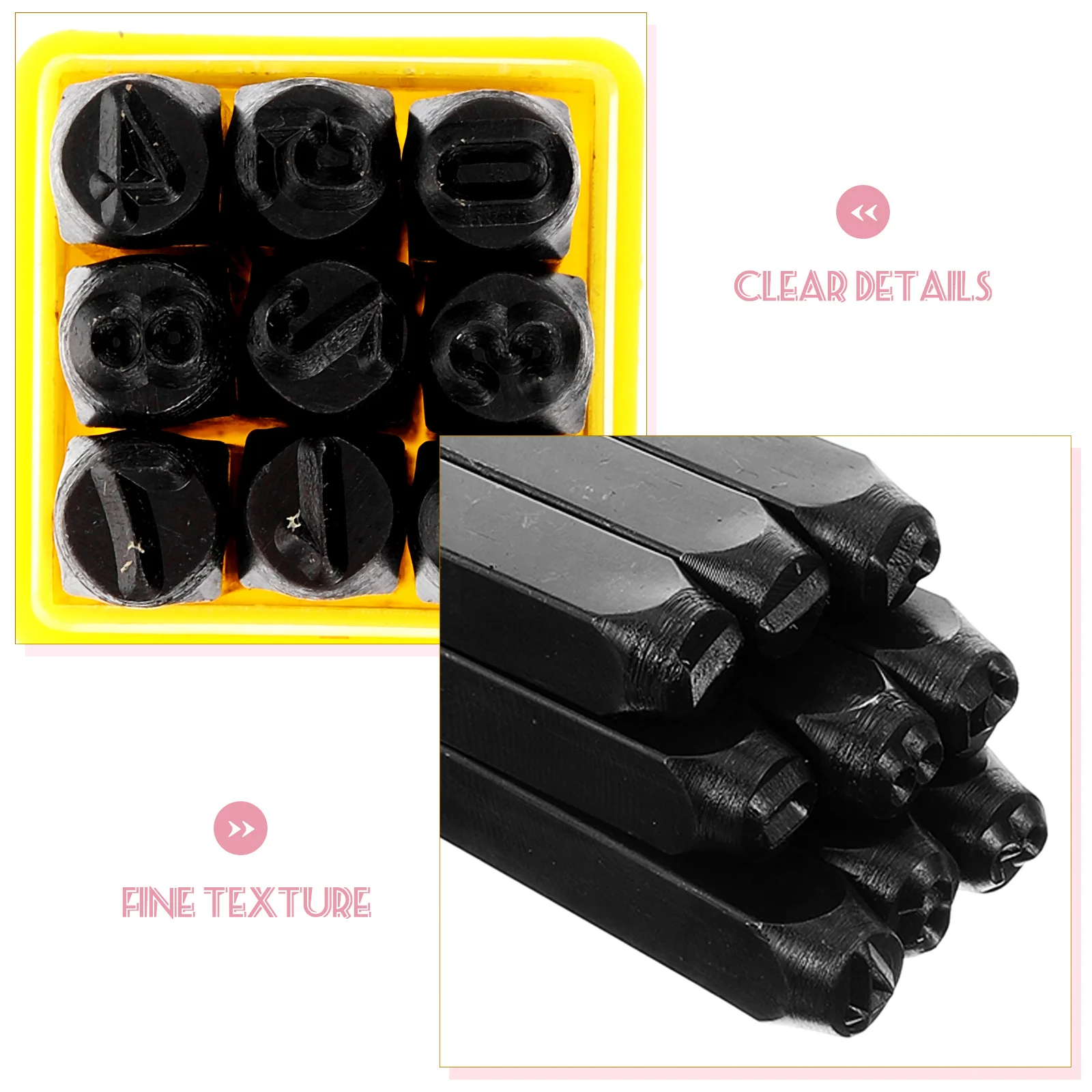 

9Pcs Number Stamp Steel Set Precision Metal Stamps for Crafts Jewelry Art Stamping Metal Stamping Kit Stamp