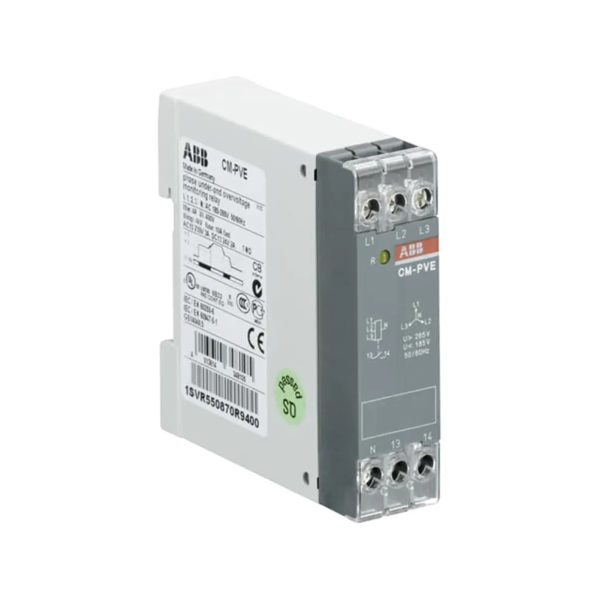 

CM-PVE, 1no, w/o neutral mon, 320-460VAC 10012582 1SVR550871R9500