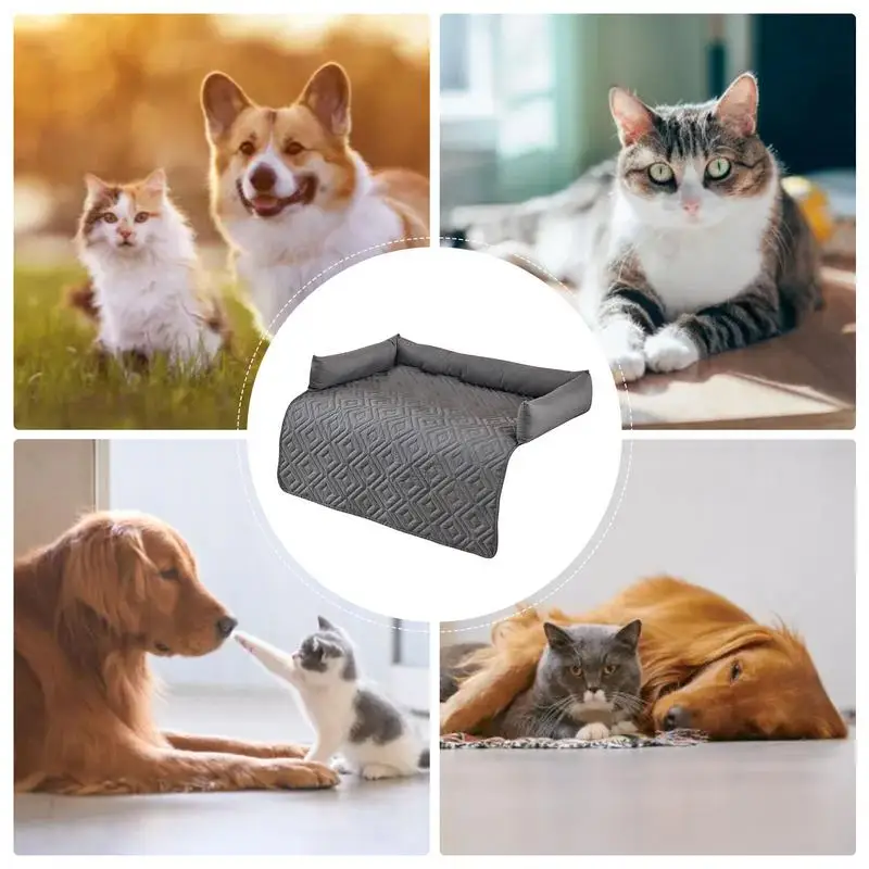 Juste de canapé épaissie pour animaux de compagnie, non ald, protecteur de canapé pour chiens, lit pour animaux de compagnie, polymères avec oreiller