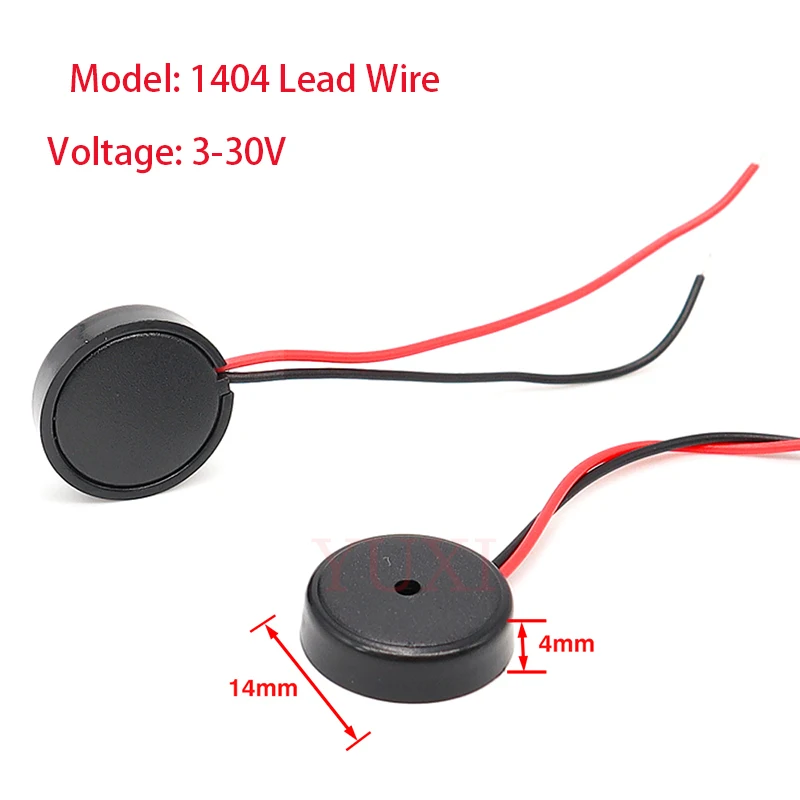 YUXI 1PCS 1325/1404/1744/2320 Lead Buzzer Piezoelectric Passive AC Low Power Frequency 4000HZ view 3