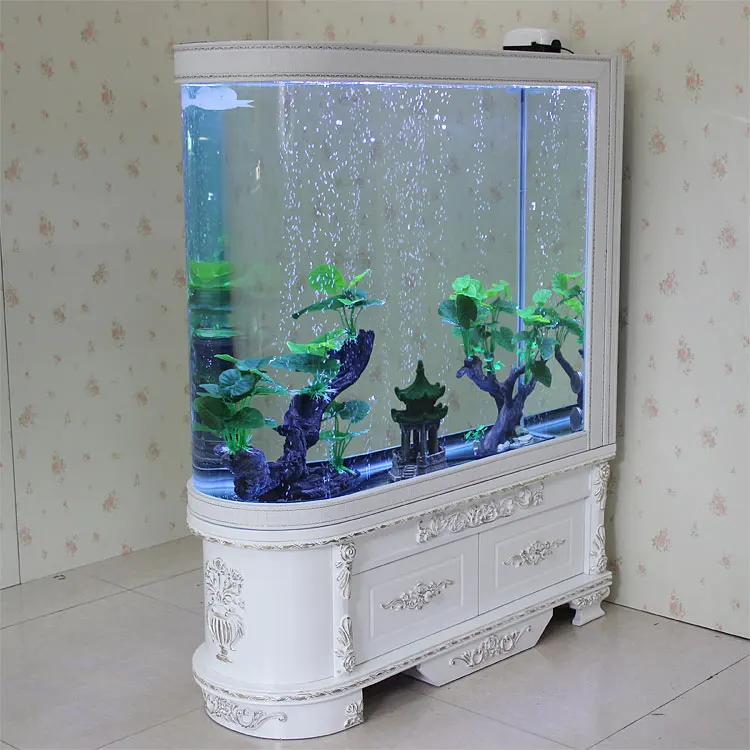 

Fish tank, living room, screen partition, household large and medium-sized ecological water free goldfish tank
