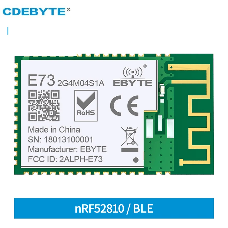 nRF52810 BLE 4.2 BLE5.0 2.4GHz Bluetooth Module Micro-size Wireless Transceiver Module CDEBYTE E73-2G4M04S1A CE RoHS