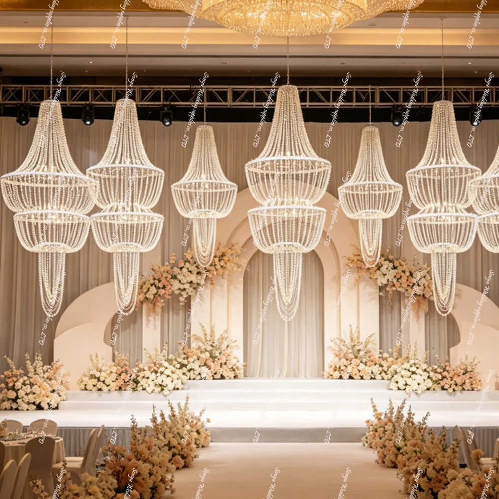 4-10pcsElectric acrylic Party Wedding Props wireless LED Luminous celling Metal Iron Stage Decoration New Landing Road Lighting