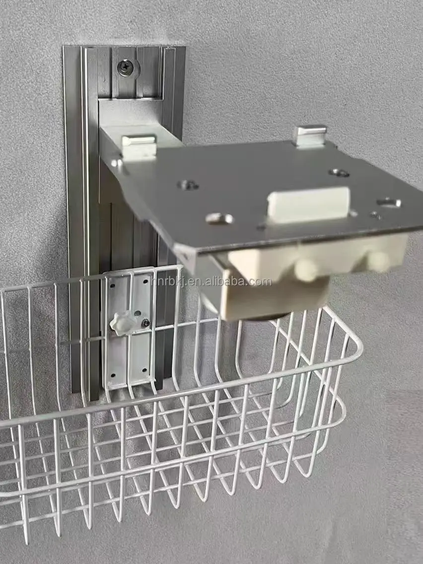 Best Selling Adjustable Monitor Bracket Wall Mount Stand Aluminium Shelves Square Basket Straight Arm Channel