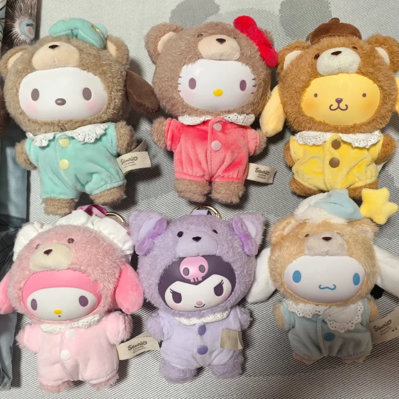 

Original Toptoy Sanrio Velvet Plush Latte Baby Series Vinyl Blind Box Cute Fuffy Pendant Mystery Box Anime Figure Keychain Gift