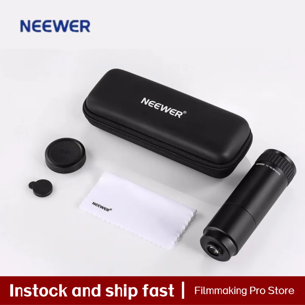 

Объектив NEEWER HD для камеры телефона, насадка для объектива с 7-кратным увеличением и резьбой 17 мм, 15 элементов, 12 групп