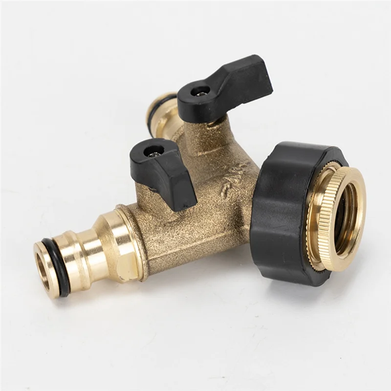 

VELIF-For Outdoor Tap Faucet Adapter 1PC 4-Way Brass Plastic Garden Hose Splitter 3/4" Y-Type Watering Connector Distributor
