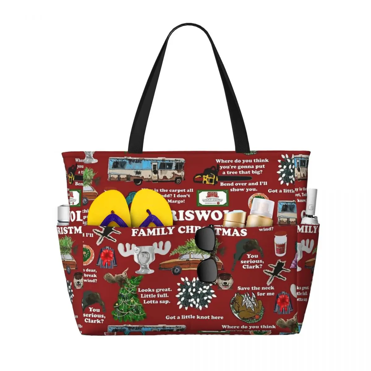 

Рождественские каникулы, коллаж, пляжная сумка-тоут, спортивный тренажерный зал, йога, дорожная сумка, большая сумка, женская дорожная сумка, сумка для фитнеса