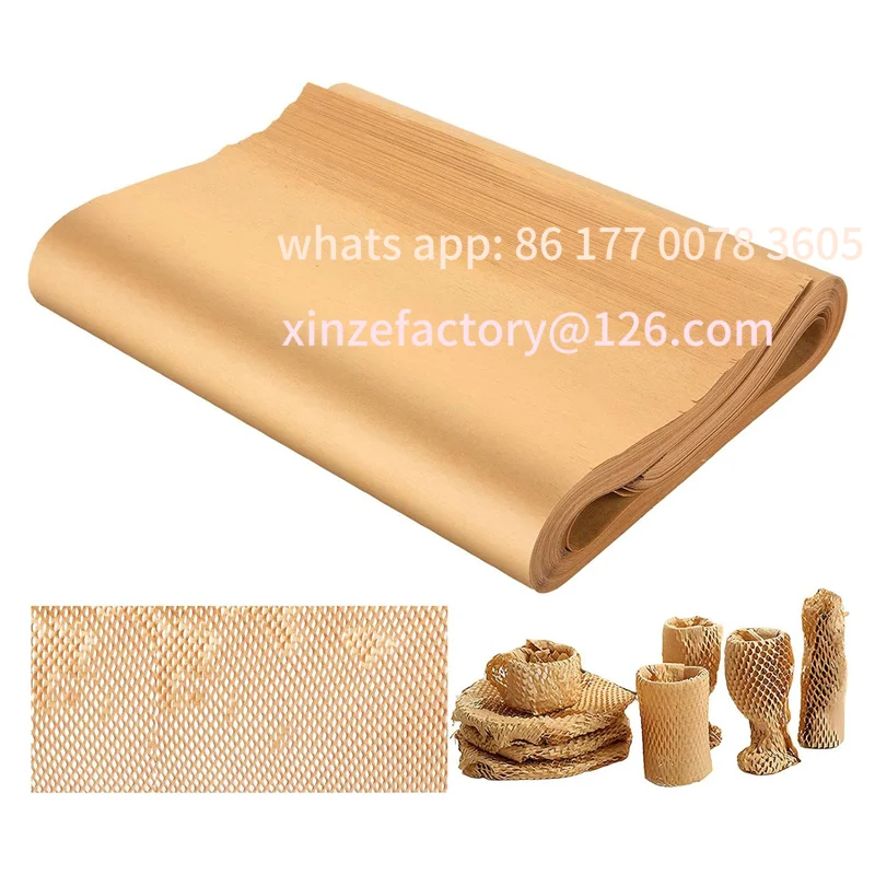 

Customizable Packing Paper Sheets For Moving, Honeycomb Packing Paper Sheets With 1.6X Stretchability For Shipping, Box Filler