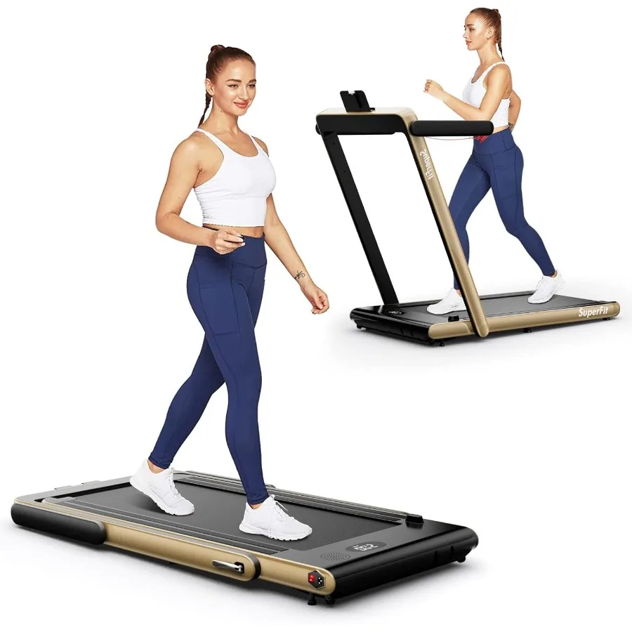 جهاز مشي 2 في 1 تحت المكتب مع شاشة LED تركيب مجاني، تطبيق ذكي وجهاز تحكم عن بعد، مكبر صوت بلوتوث قابل للطي وشركات #1