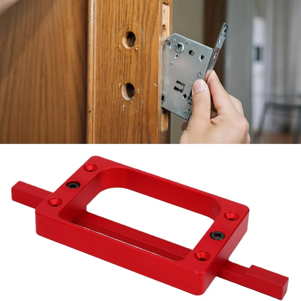 Lightweight Aluminum Alloy Door Hinge Jig Drill Bit Included Precision Machined Hinge Mortise Template Hinge Template DIY