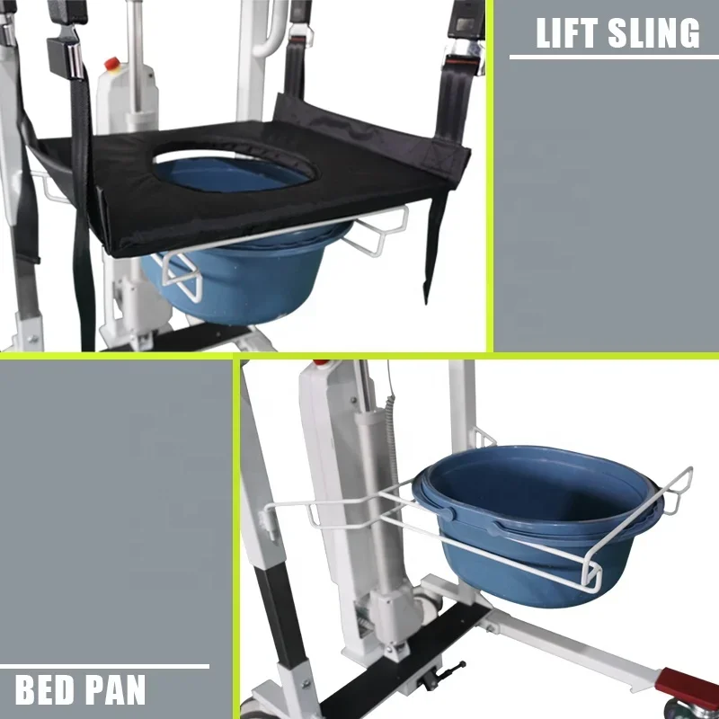 Liftable Patient Lift Chair Assisted Riser Bedridden Paralyzed Elderly Care Disabled Commode Chair