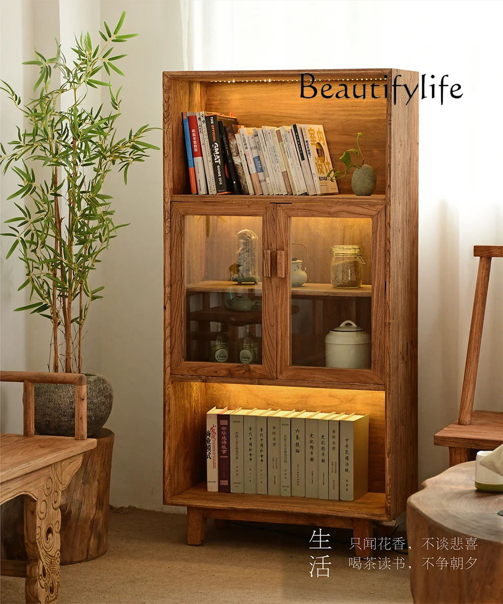 

Nordic Style Solid Wood Antique Shelf Household Minimalist Storage Rack