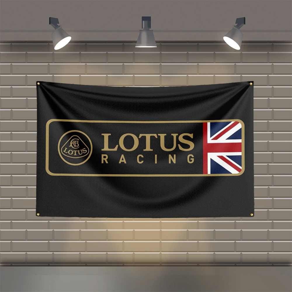 3x5 Ft Lotuss Flag Polyester Printed Cars Flags for Room Garage Decor