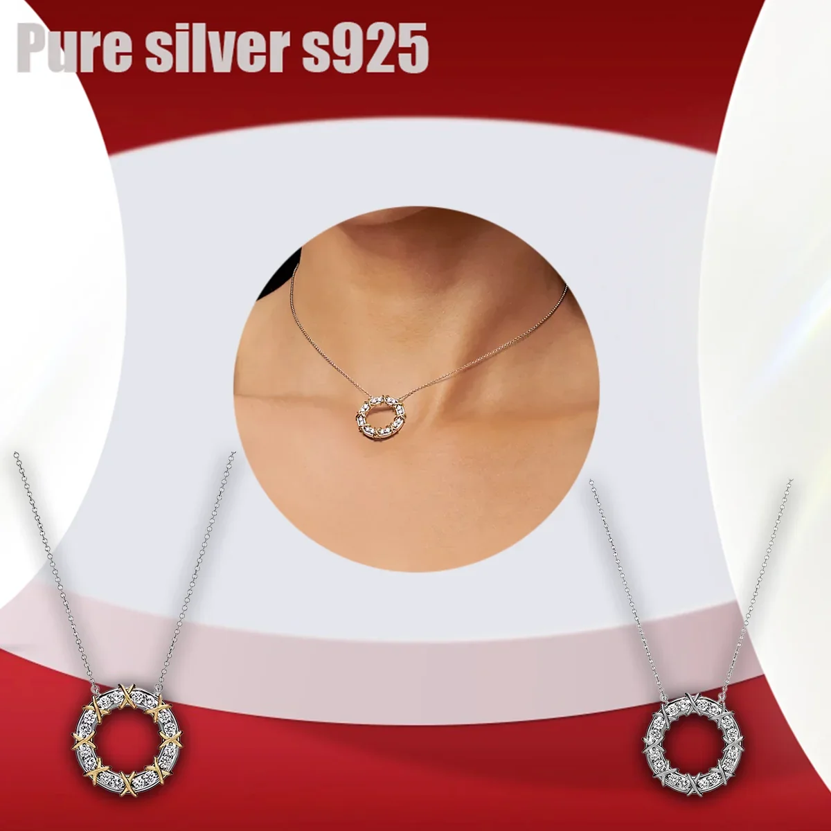 

Новые серьги S925 из чистого серебра 925 пробы, элегантное, модное, изысканное и роскошное ожерелье, подходящее для подарка на вечеринку