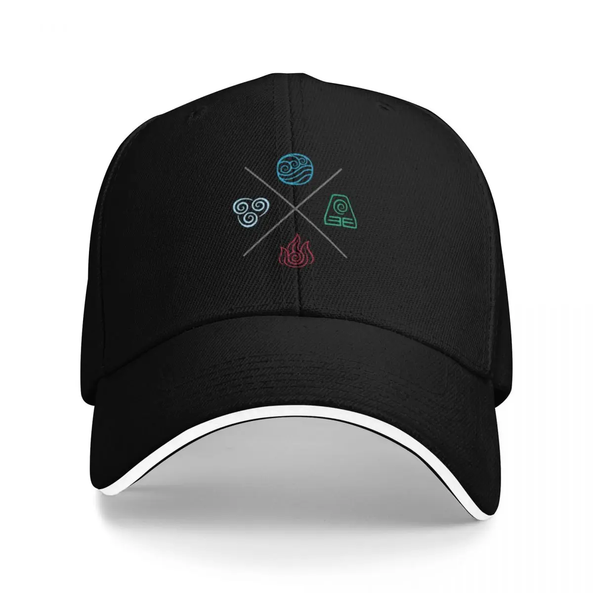 Avatar The Last Airbender Four Elements Four Elements Symbols Baseball Cap Gentleman Hat derby hat Golf Cap Golf Men Women's