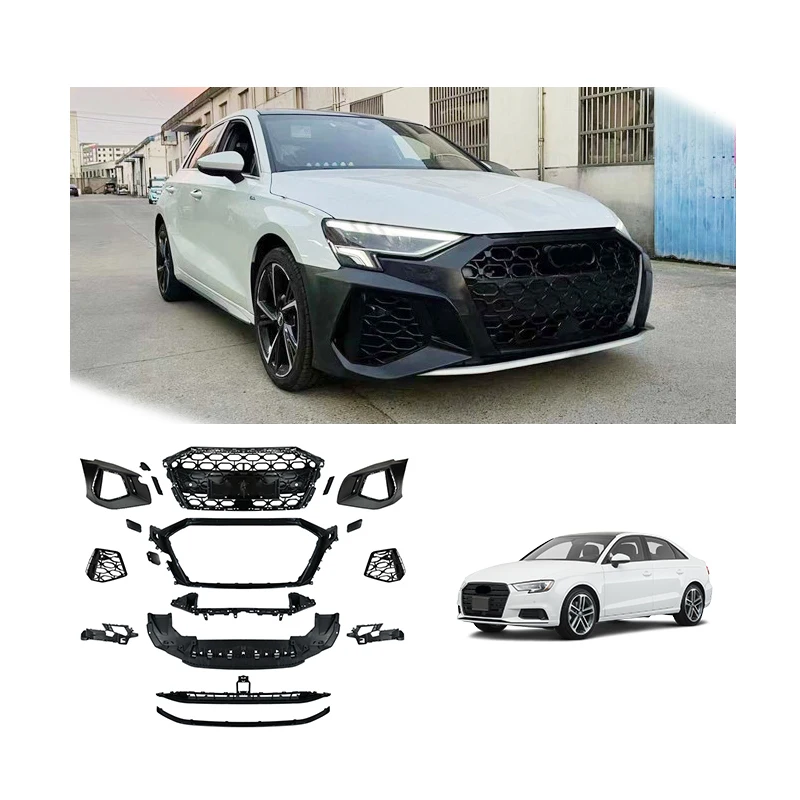 

Modified 2021 Model Front Surround Center Mesh Bumper Face Body Kit For A3 To Rs3