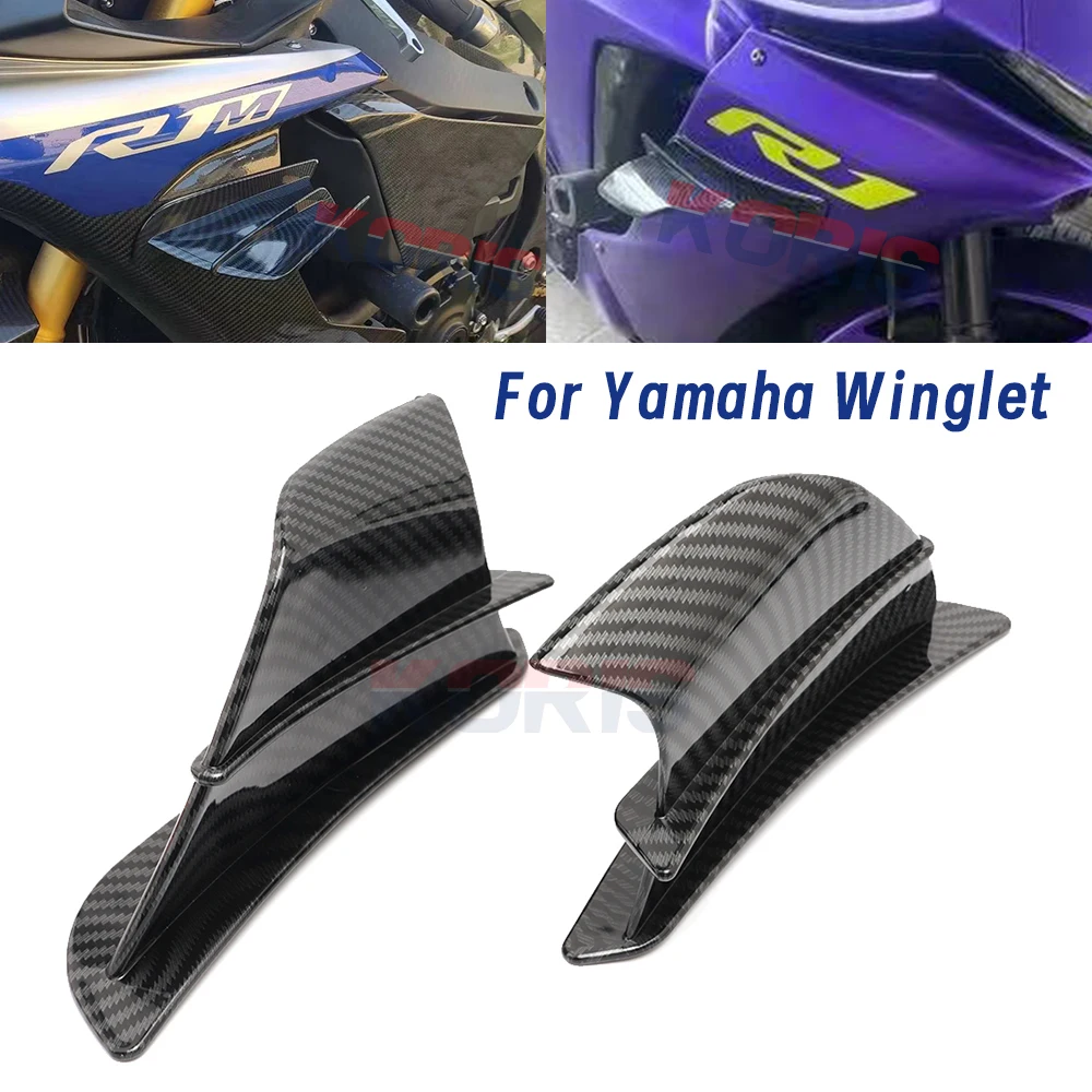 For Yamaha YZF R1 R1M R3 R6 R7 R25 R125 Front Fairing Side Winglet Deflector Wing Spoiler Accessories YZFR1 YZFR3 YZFR6 YZFR7