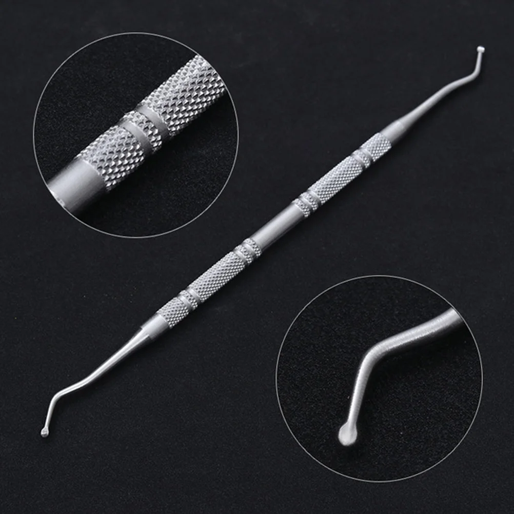 Cuticle Spoon Pusher Remover Tool Stainless Steel Spoon Nail Cleaner for Men Women Cuticle Remover Spoon