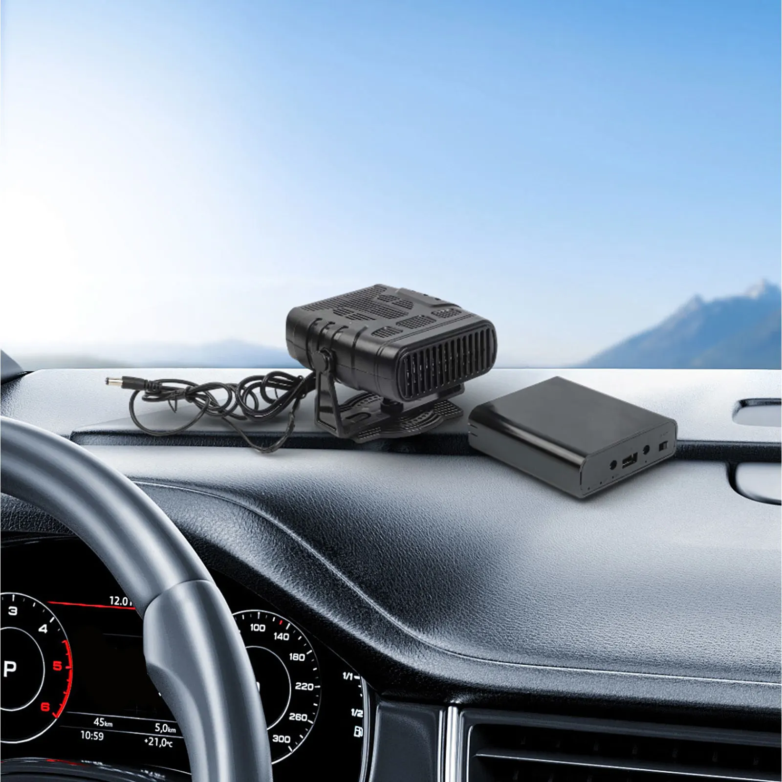 Battery Case Kit 10W Solar Car Heater Car Winter Warming Black Convenient Battery Case Heater Compact And Portable