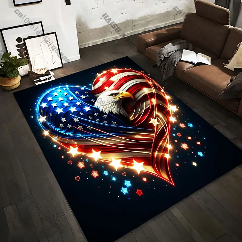 Tapis imprimés symboles patriotiques, unité, liberté, 21 tailles, pour tapis de yoga adulte, décoration de salon, personnalisables