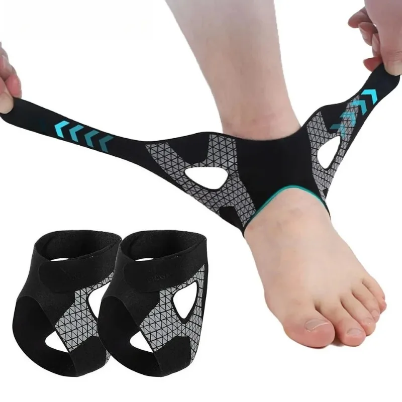 1Pc Ultra-thin Ankle Brace Bi-directional Strap Compression Stabilizes Tendons Motion Ankle Fixation Brace Prevents Ankle Sprain