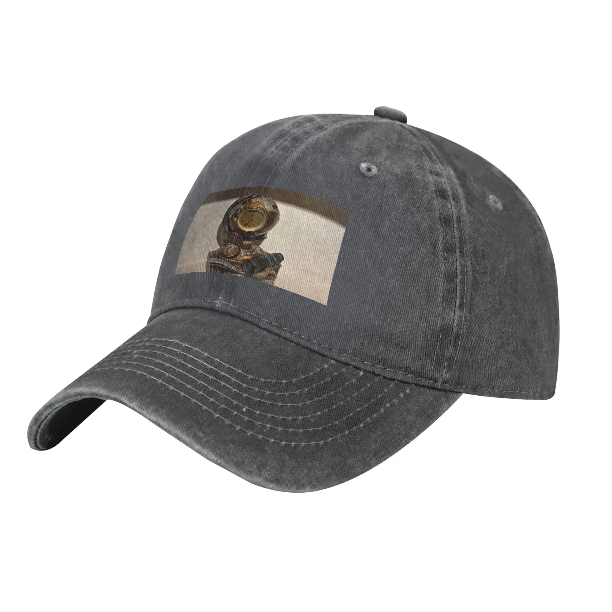 Fashion Vintage Globe Clock Statue baseball cap  Light Vintage Women Hat