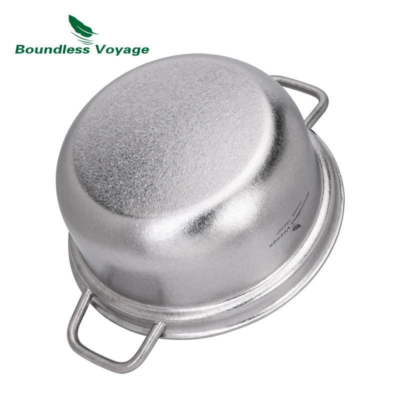 Boundless Voyage Titanium Cooking Pot with Vent Lid Thick-Wall Cookware Soup Pot for Home Kitchen Caravan Use Ti2116C- 3.5L - view 4