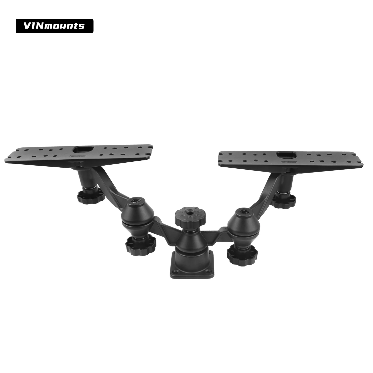 

Крепление VINmounts для эхолота с двумя кронштейнами, кронштейн для двух дисплеев, прочное алюминиевое крепление для каяка, подходит для двух 12-дюймовых устройств